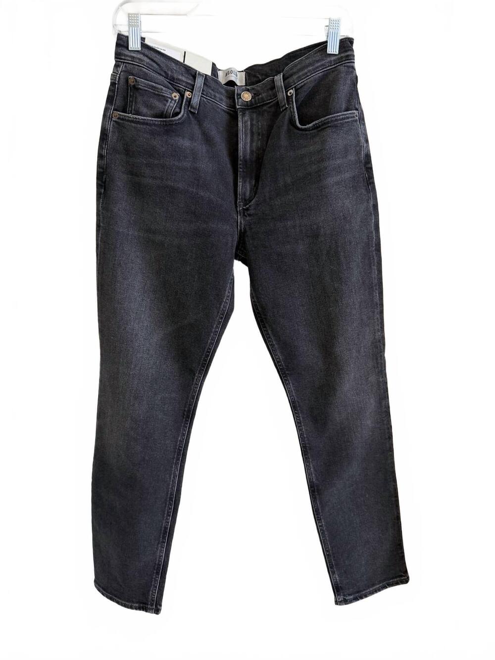 NEW AGOLDE women's willow mid rise slim crop jeans in hotline - Picture 3 of 3